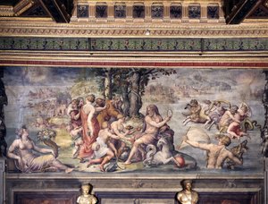 土星に提供された地球からの最初の果物 作： Giorgio Vasari